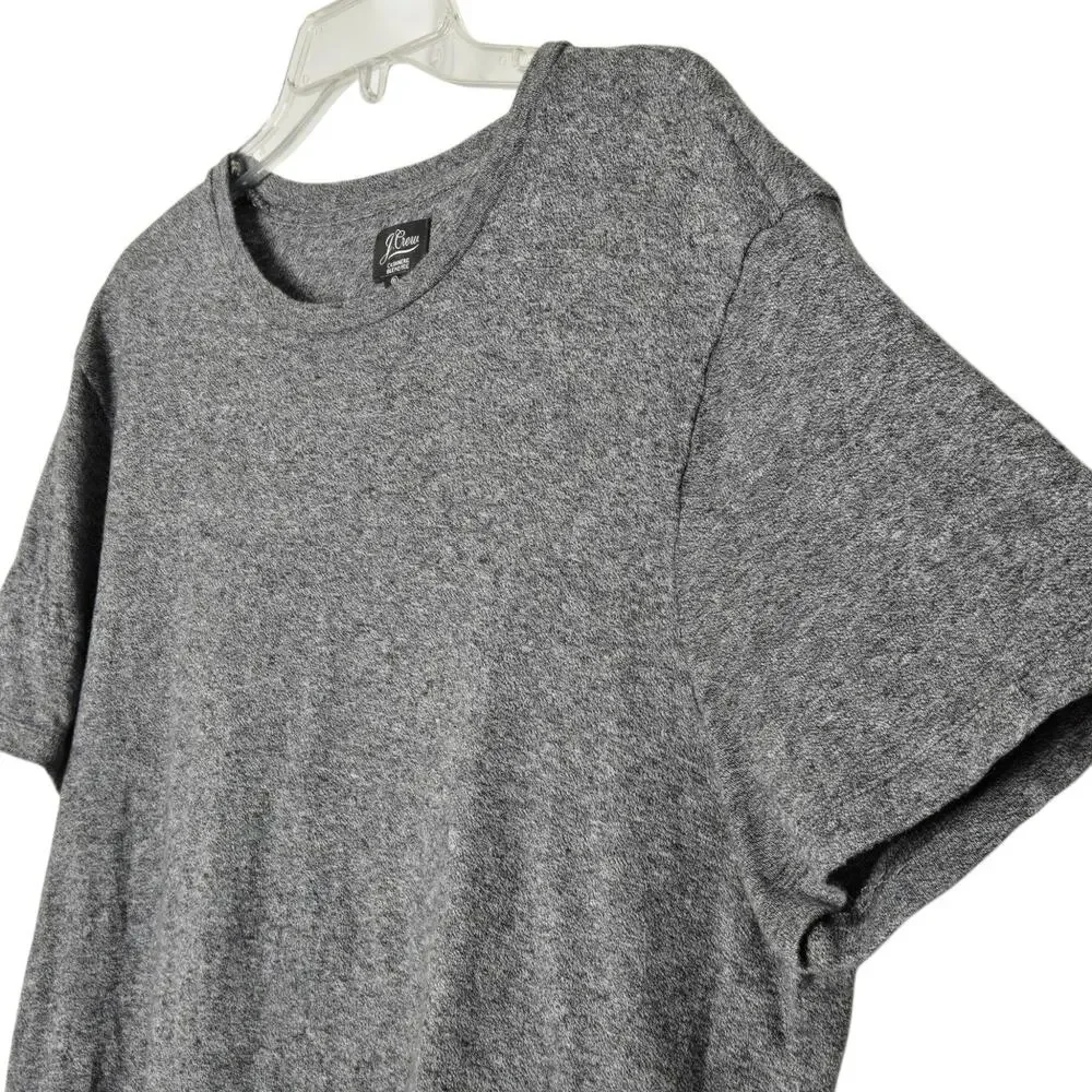 J. Crew Cashmere Blend Tee Men's Short Sleeve T-Shirt Gray Soft Knit #AU699